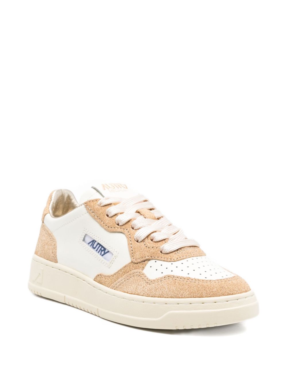 Autry Sand Beige Leather Sneakers — Medalist Low