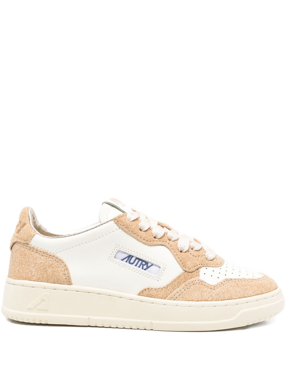 Autry Sand Beige Leather Sneakers — Medalist Low