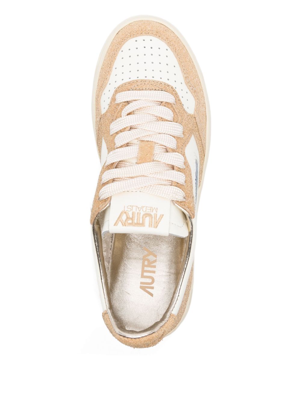 Autry Sand Beige Leather Sneakers — Medalist Low