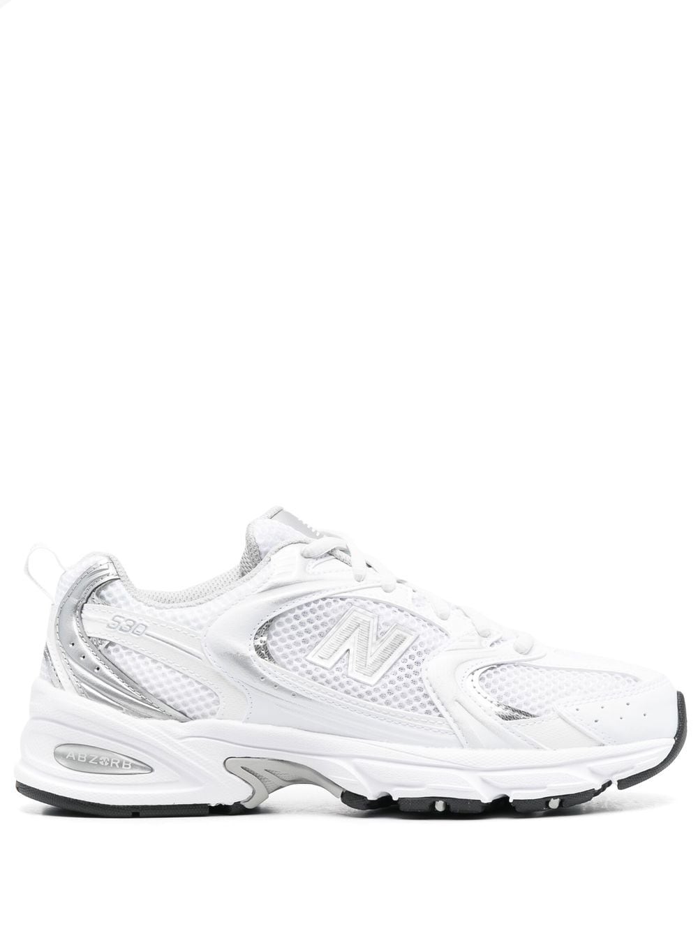 New Balance Sneakers Silver Silk Nylon