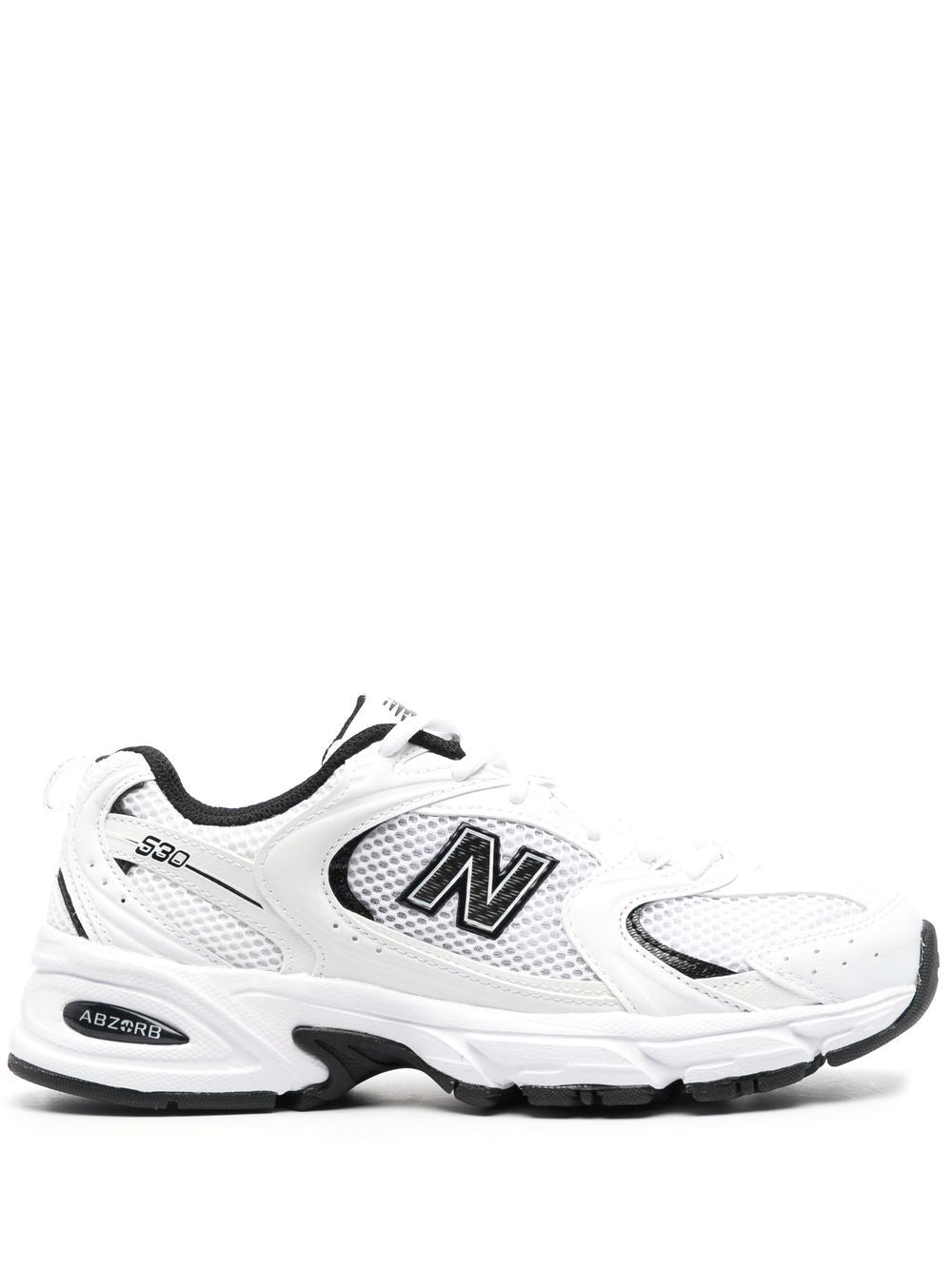 New Balance White Sneakers — Silk & Nylon 530
