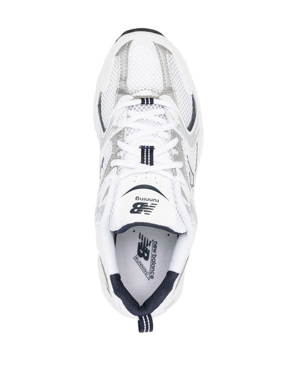 Baskets New Balance en maille blanche et similicuir