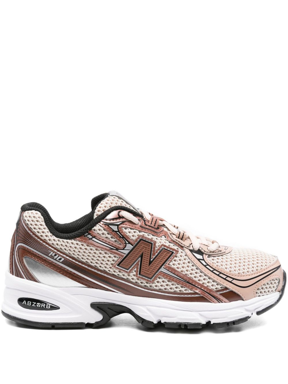 Zapatillas New Balance de malla beige con cordones