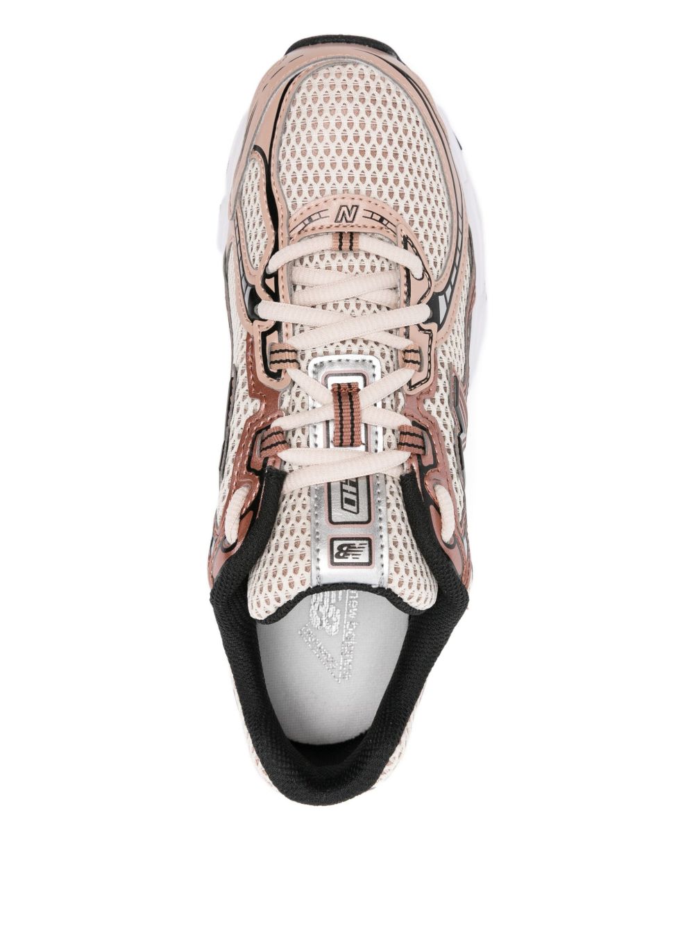 Zapatillas New Balance de malla beige con cordones