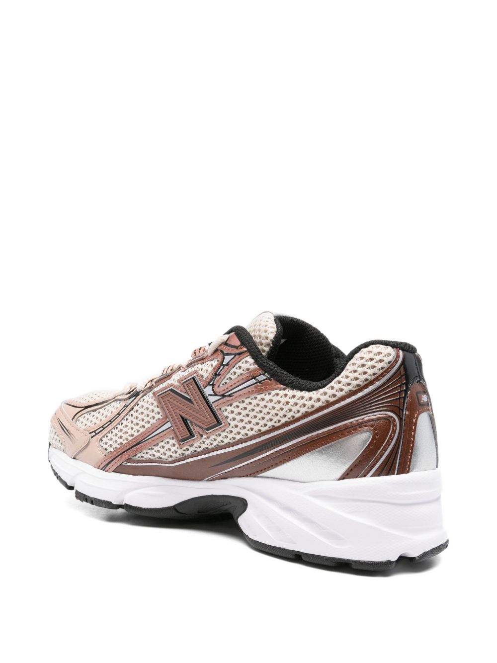 Zapatillas New Balance de malla beige con cordones