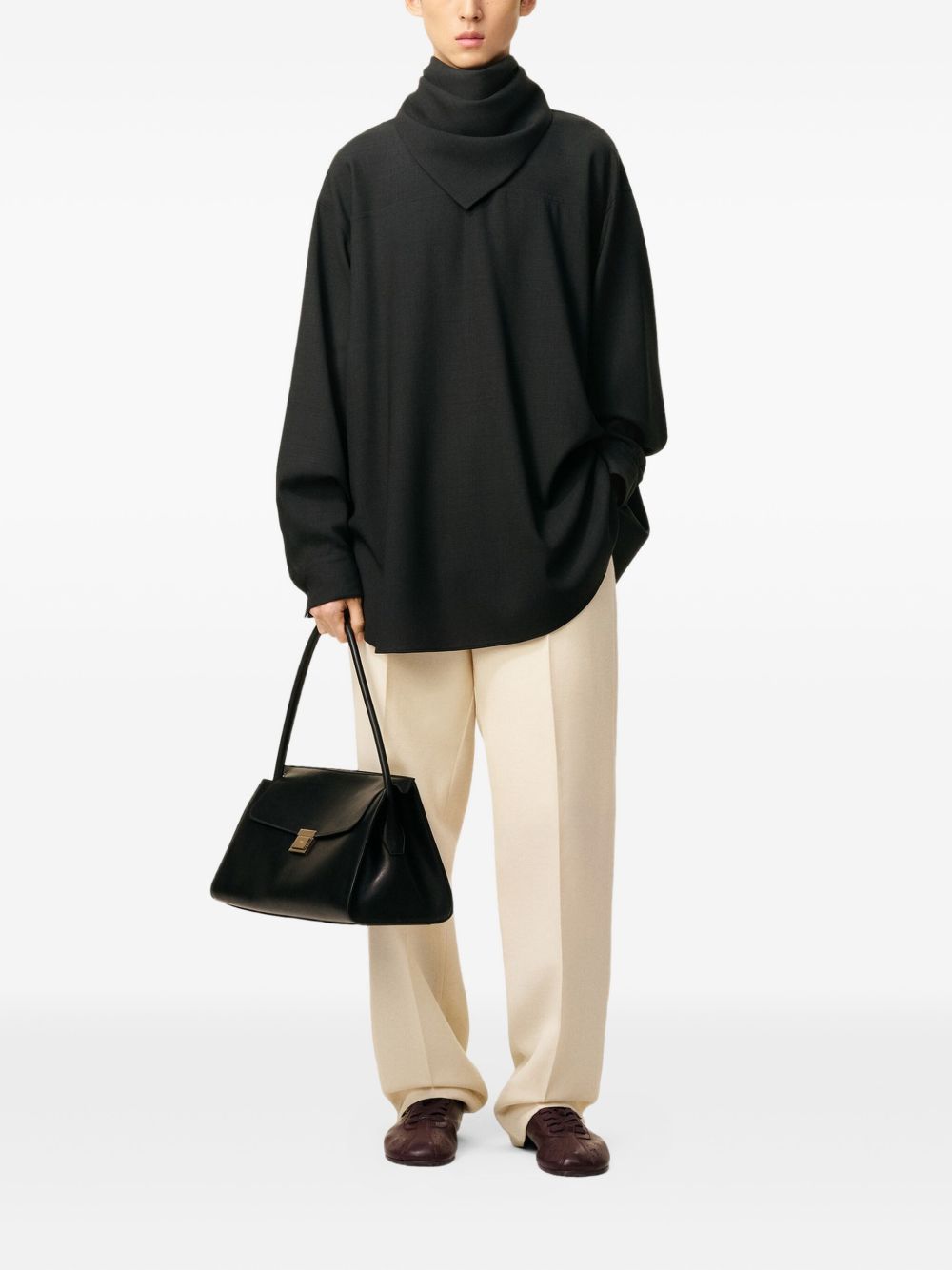 Ami Paris Chemises Chemisier en laine grise