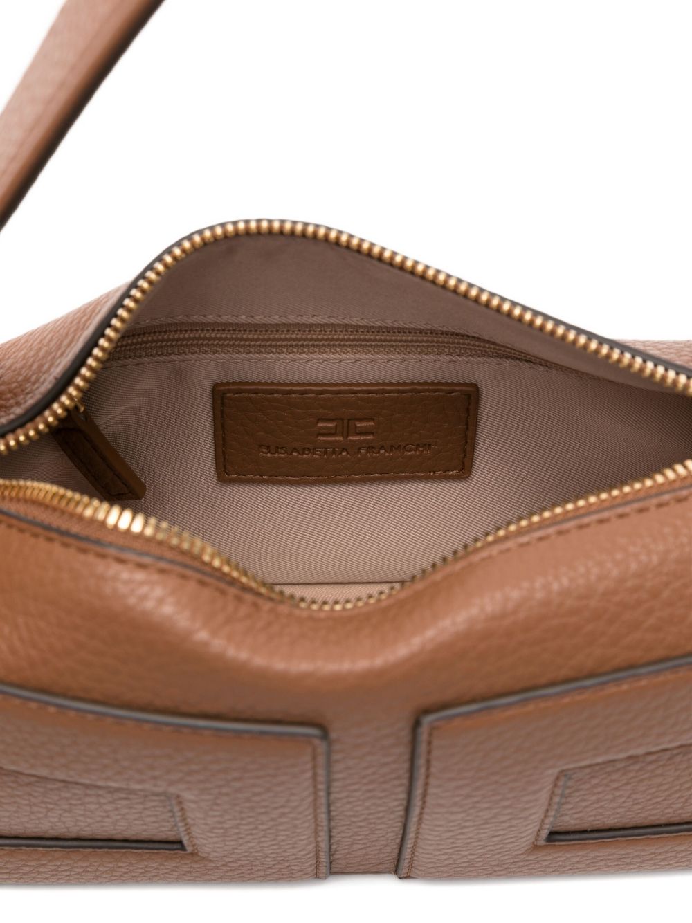 Elisabetta Franchi Leather Brown Shoulder Bag