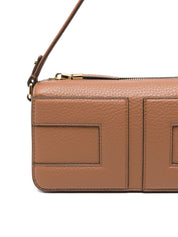 Elisabetta Franchi Leather Brown Shoulder Bag