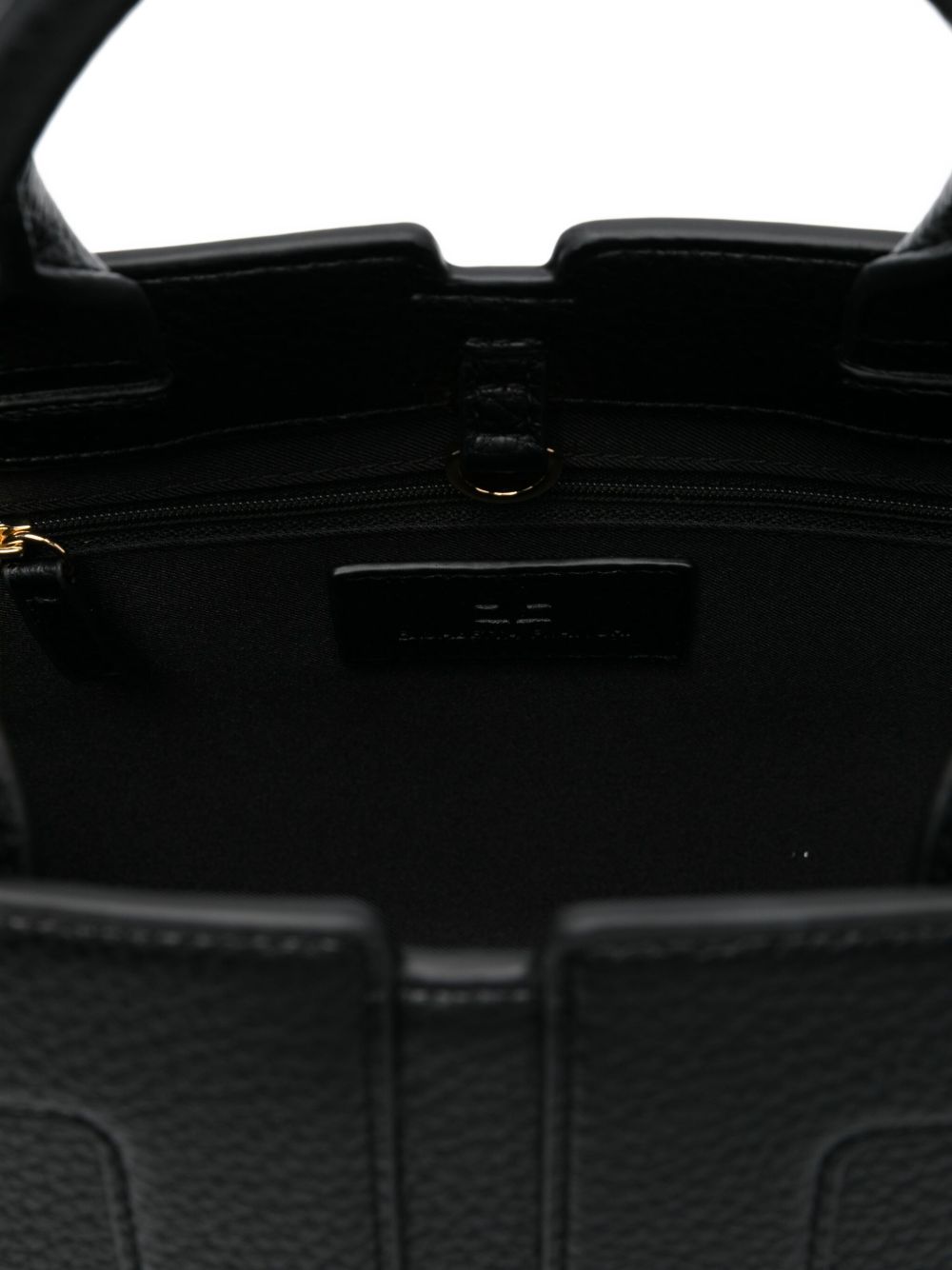 Black Elisabetta Franchi Handbag — Structured Two-Handle Elegance