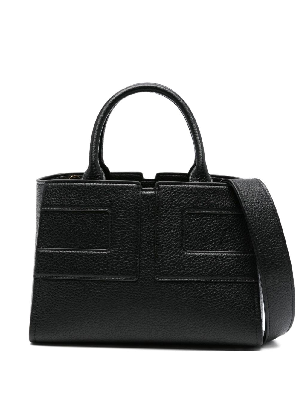 Black Elisabetta Franchi Handbag — Structured Two-Handle Elegance