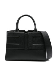 Black Elisabetta Franchi Handbag — Structured Two-Handle Elegance