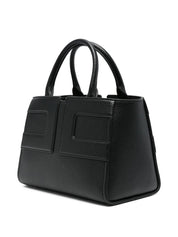 Black Elisabetta Franchi Handbag — Structured Two-Handle Elegance