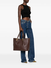 Elisabetta Franchi Bags.. Brown structured shopping bag