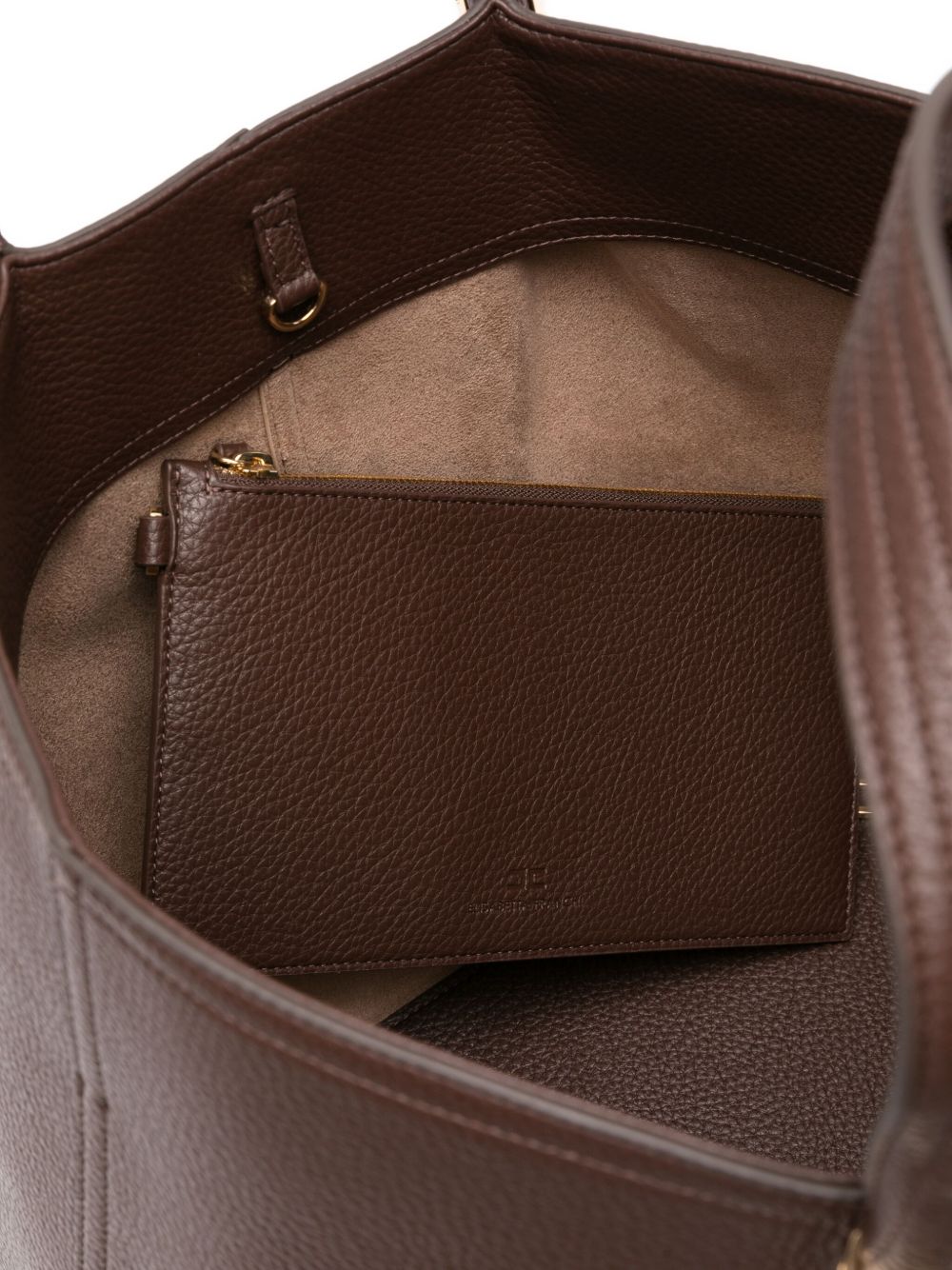 Elisabetta Franchi Bags.. Brown structured shopping bag