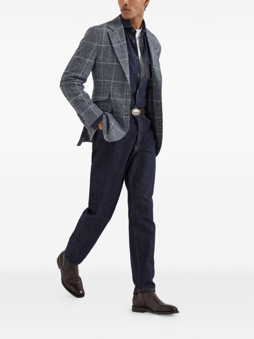 Brunello Cucinelli Jackets in Blue Wool