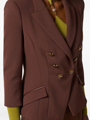Elisabetta Franchi Jackets Brown leather trim