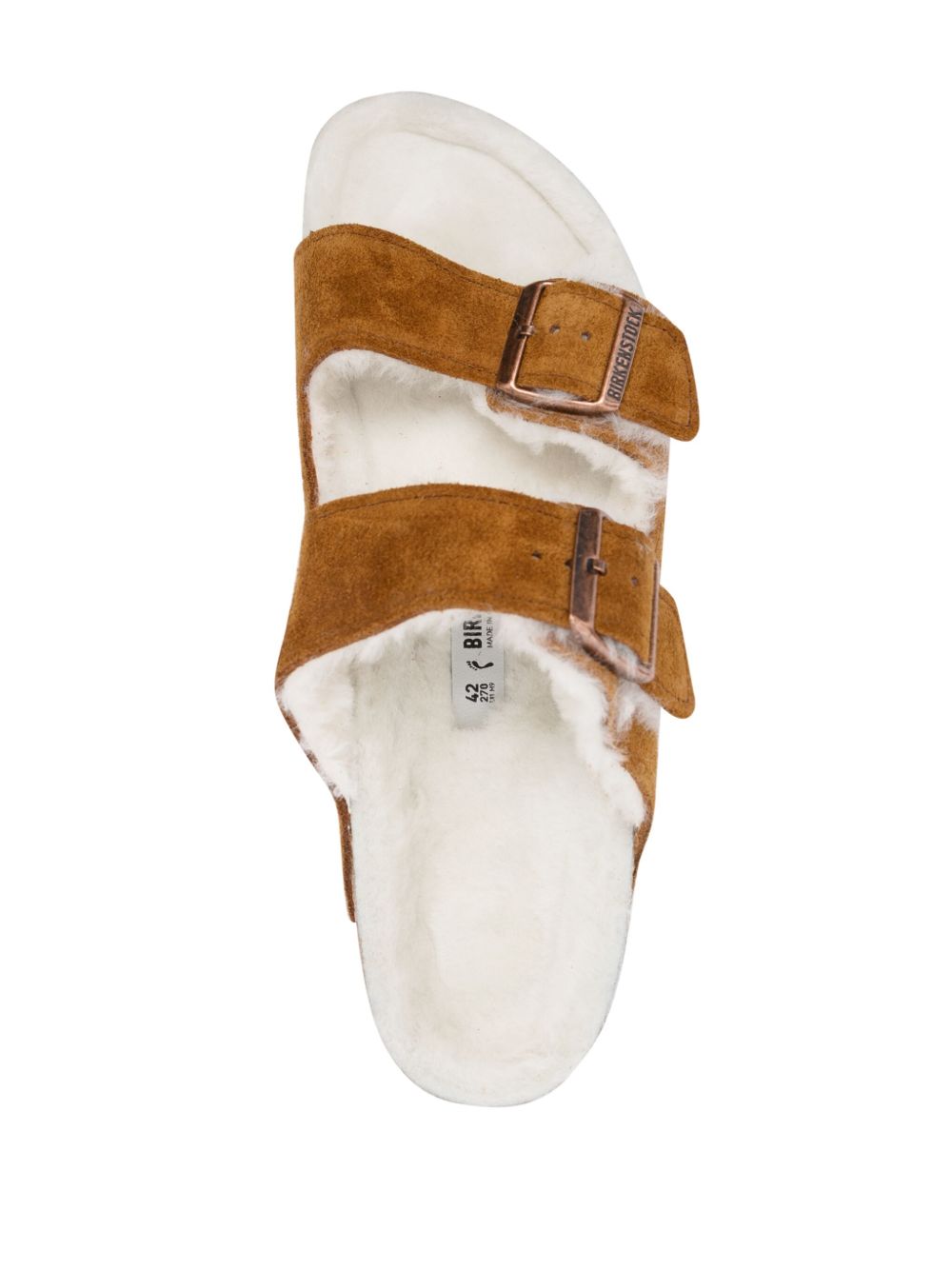 Birkenstock Leather Brown Sandals — Arizona Shearling