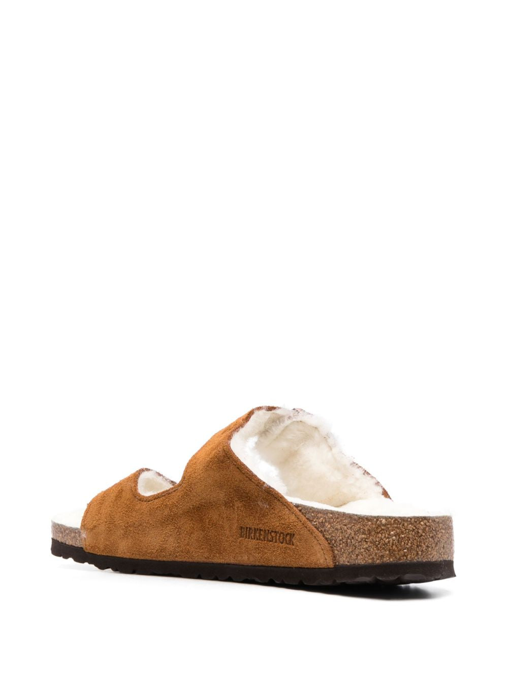 Birkenstock Leather Brown Sandals — Arizona Shearling