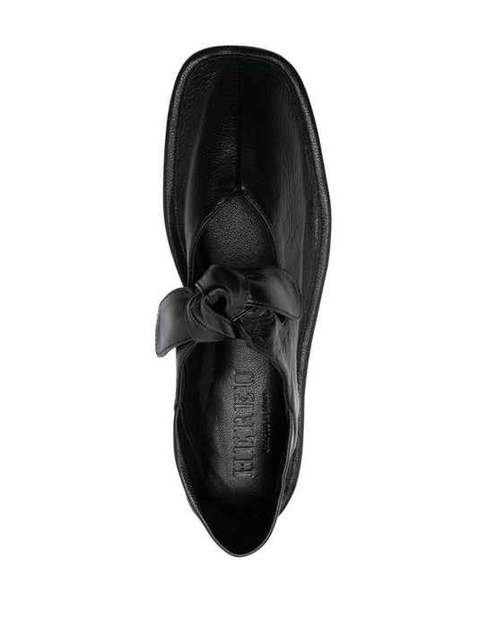 Black Leather Ballet Flats — Hereu Comfort & Sculpted Elegance