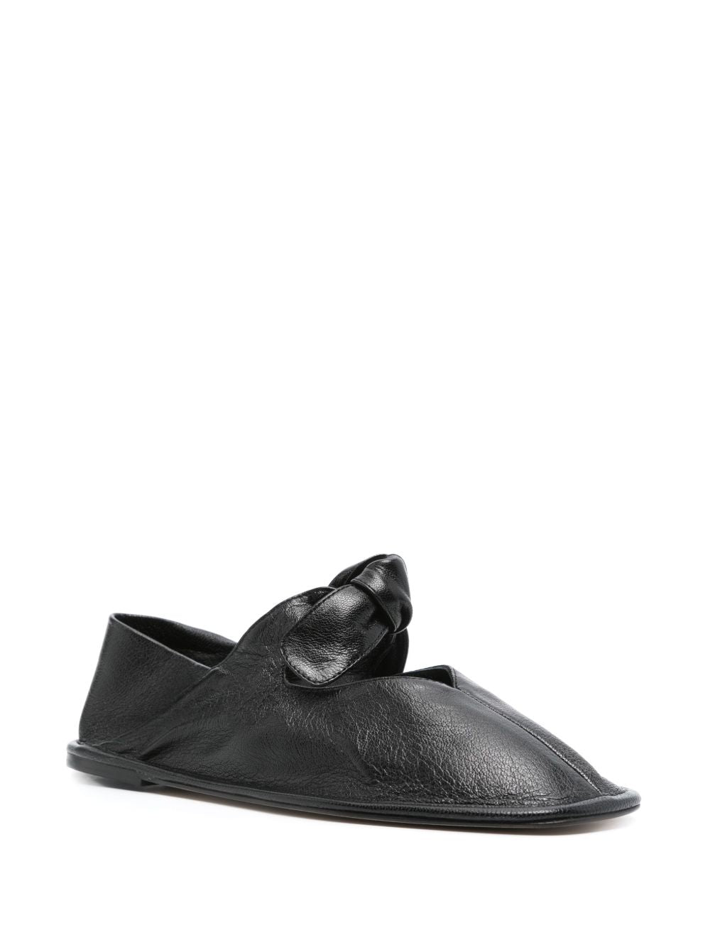 Hereu Flat shoes Black leather ballet