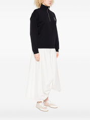 Maison Kitsuné Black Cotton-Blend Sweater