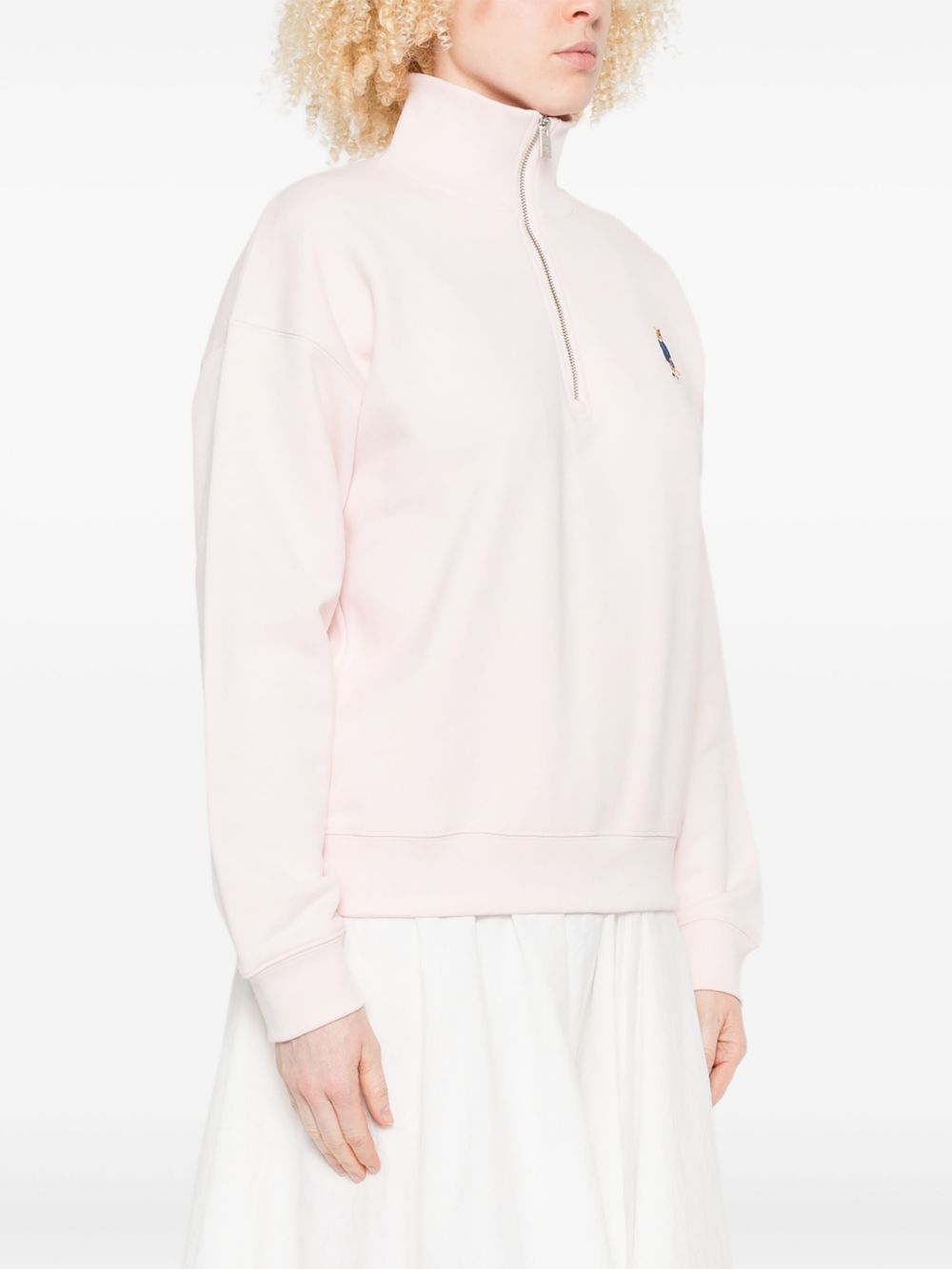 Maison Kitsuné Pink Silk-Blend Sweater