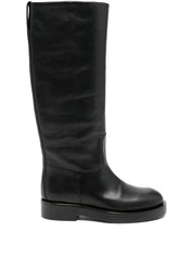 Paris Texas Boots Black — Silk & Nylon Napa Boots