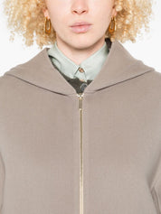 S Max Mara Grey Coat — Silk & Nylon Wool Parka
