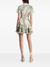 Robes Alice + Olivia Robe chemise en soie blanche