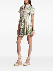 Robes Alice + Olivia Robe chemise en soie blanche