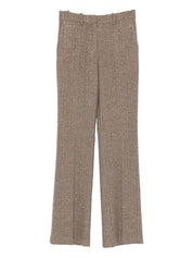 Pantalon Ermanno Firenze en nylon et soie marron