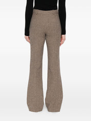Pantalon Ermanno Firenze en nylon et soie marron
