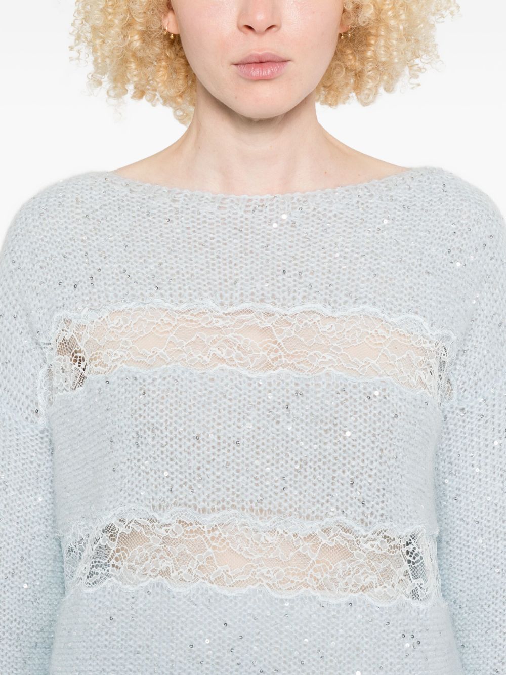 Ermanno Firenze Pulls Bleu Clair