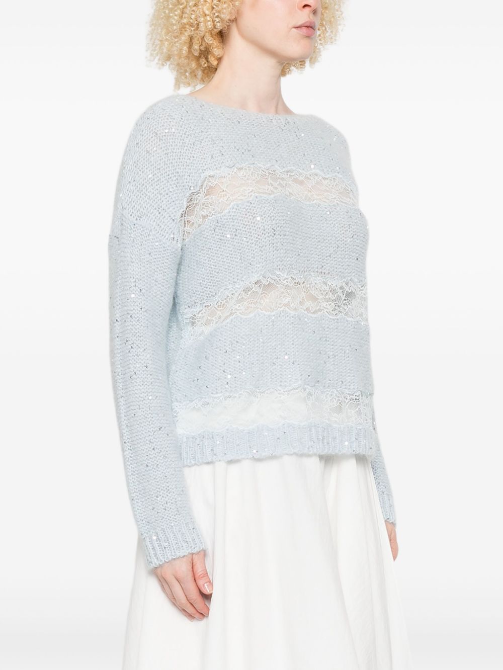 Ermanno Firenze Pulls Bleu Clair