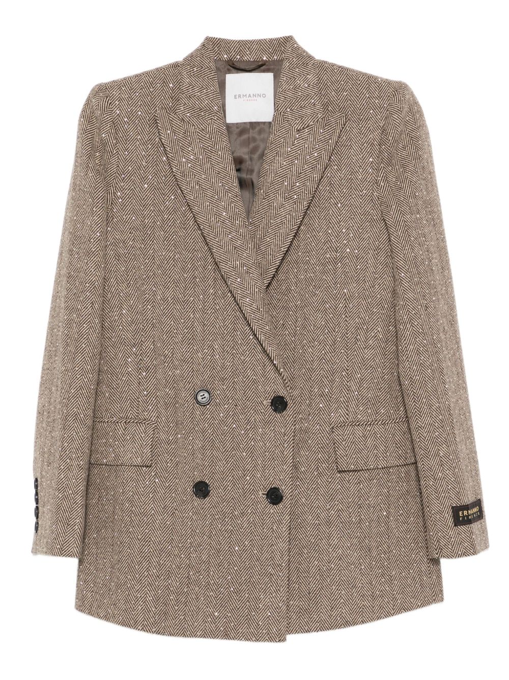 Ermanno Firenze Jackets in Brown Silk Nylon