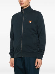 Maison Kitsuné MAISON KITSUNE' Sweaters Blue cotton zipped sweatshirt