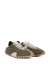 Maison Margiela Green Leather Low‑Top Sneakers