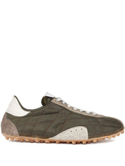 Maison Margiela Green Leather Low‑Top Sneakers