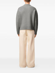 Ami Paris Sweaters Grey wool jumper