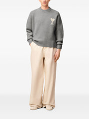 Ami Paris Sweaters Grey wool jumper