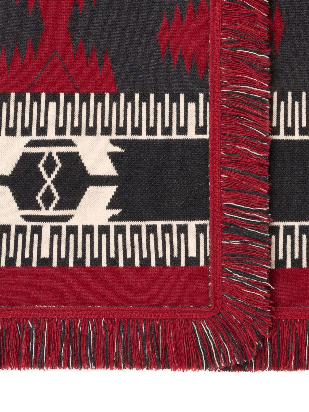 Alanui Sweaters Red wool jacquard cardigan