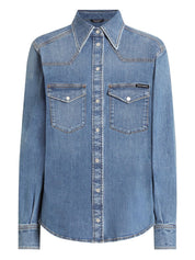 Chemises Dolce &amp; Gabbana Chemise en coton denim bleu clair