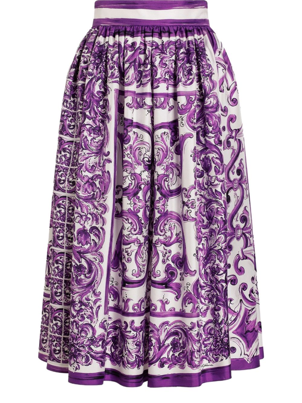 Dolce & Gabbana Skirts Purple silk mid-length