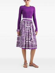 Dolce & Gabbana Skirts Purple silk mid-length