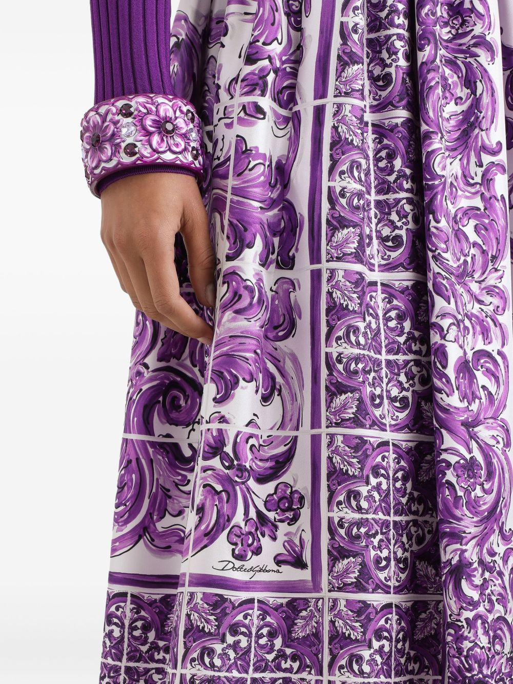 Dolce & Gabbana Skirts Purple silk mid-length