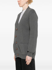 Golden Goose Sweaters Grey cotton-blend cardigan