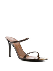 Sandales Giuseppe Zanotti à talon aiguille en cuir marron