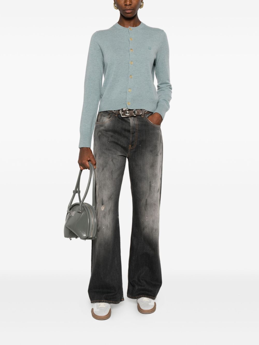 Acne Studios Sweaters Grey wool cardigan