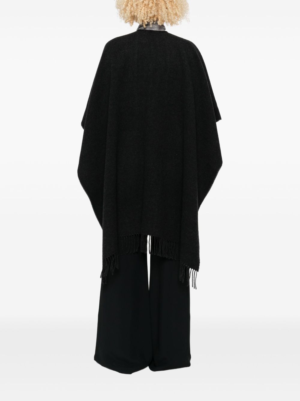 Fabiana Filippi Grey Wool Wrap Jacket