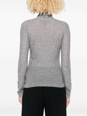Fabiana Filippi Grey Wool Turtleneck Sweater